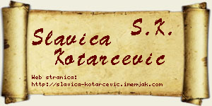 Slavica Kotarčević vizit kartica